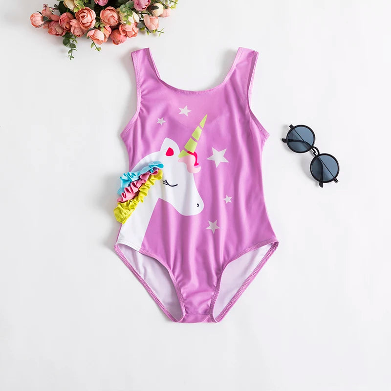 NNJXD Baby Girls Floral Sun Protection One Piece Swimsuit