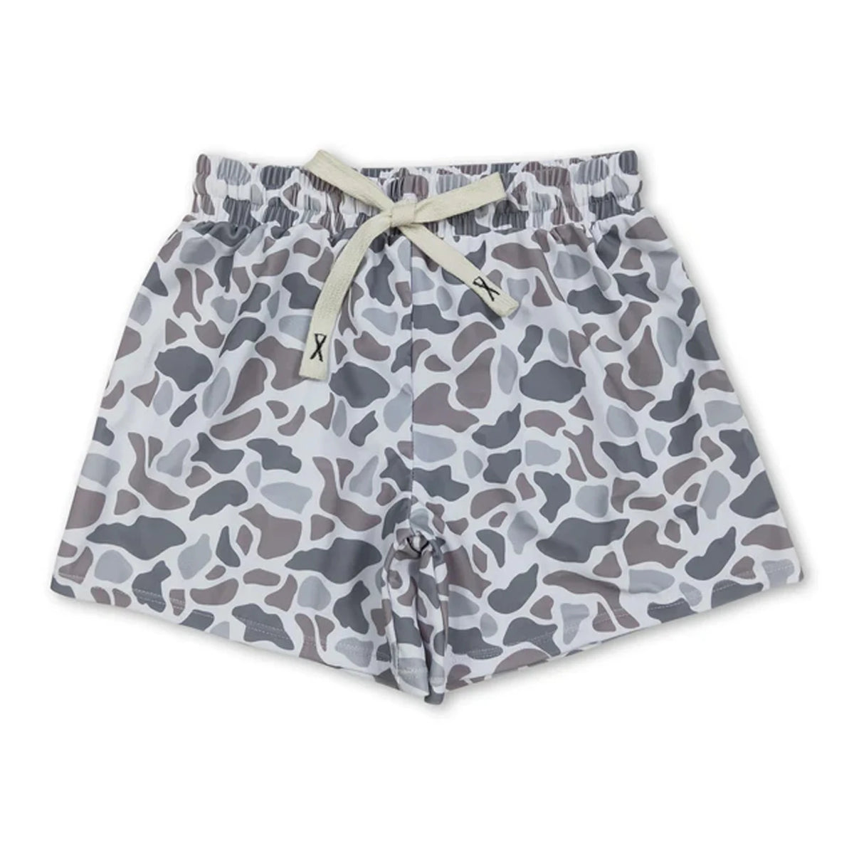 Kids All Over Print Boys Milk Silk Quick Dry Swim Trunks