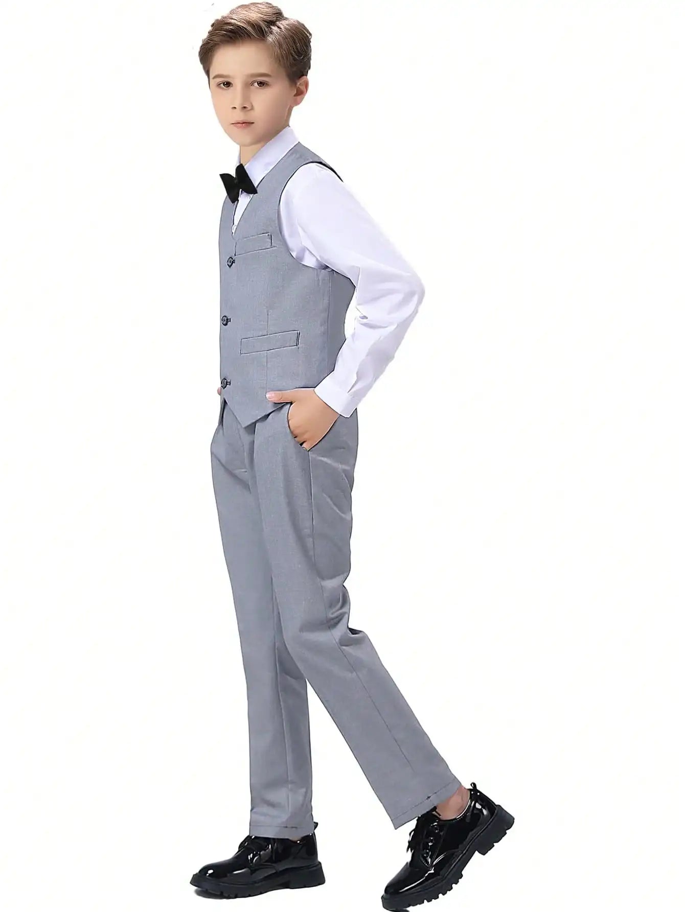 Boys Formalwear 2-Piece Suit Set With Vest And Pants