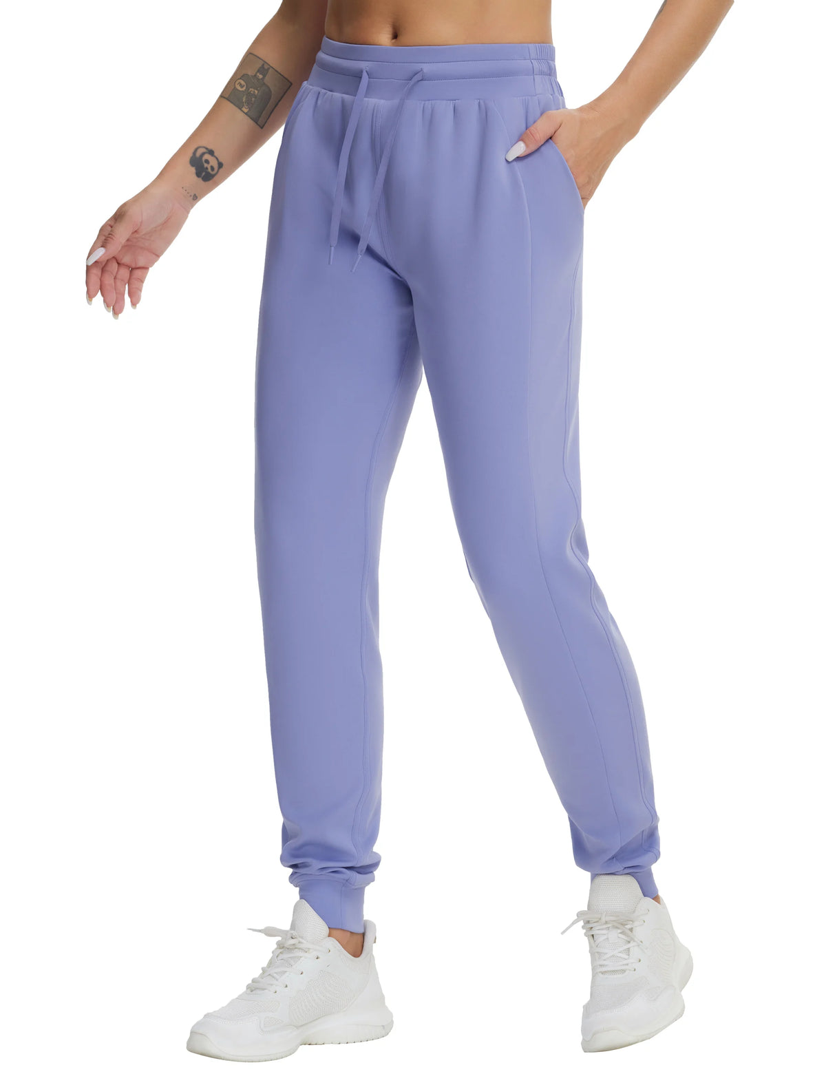 THE GYM PEOPLE Women's Workout Joggers Leggings Drawstring Running Lounge Sweatpants Tapered Pants with Pockets