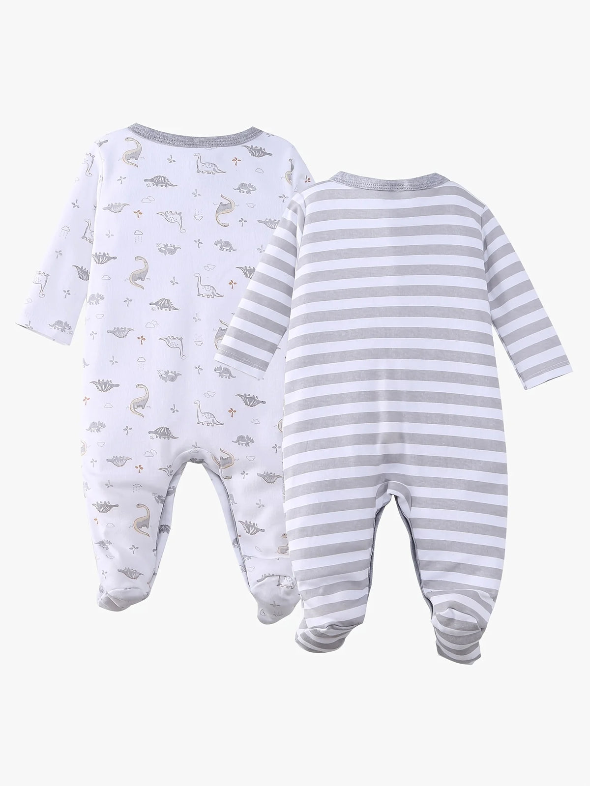 Cotton Zipper Long Sleeve Rompers For Newborn Baby Boys