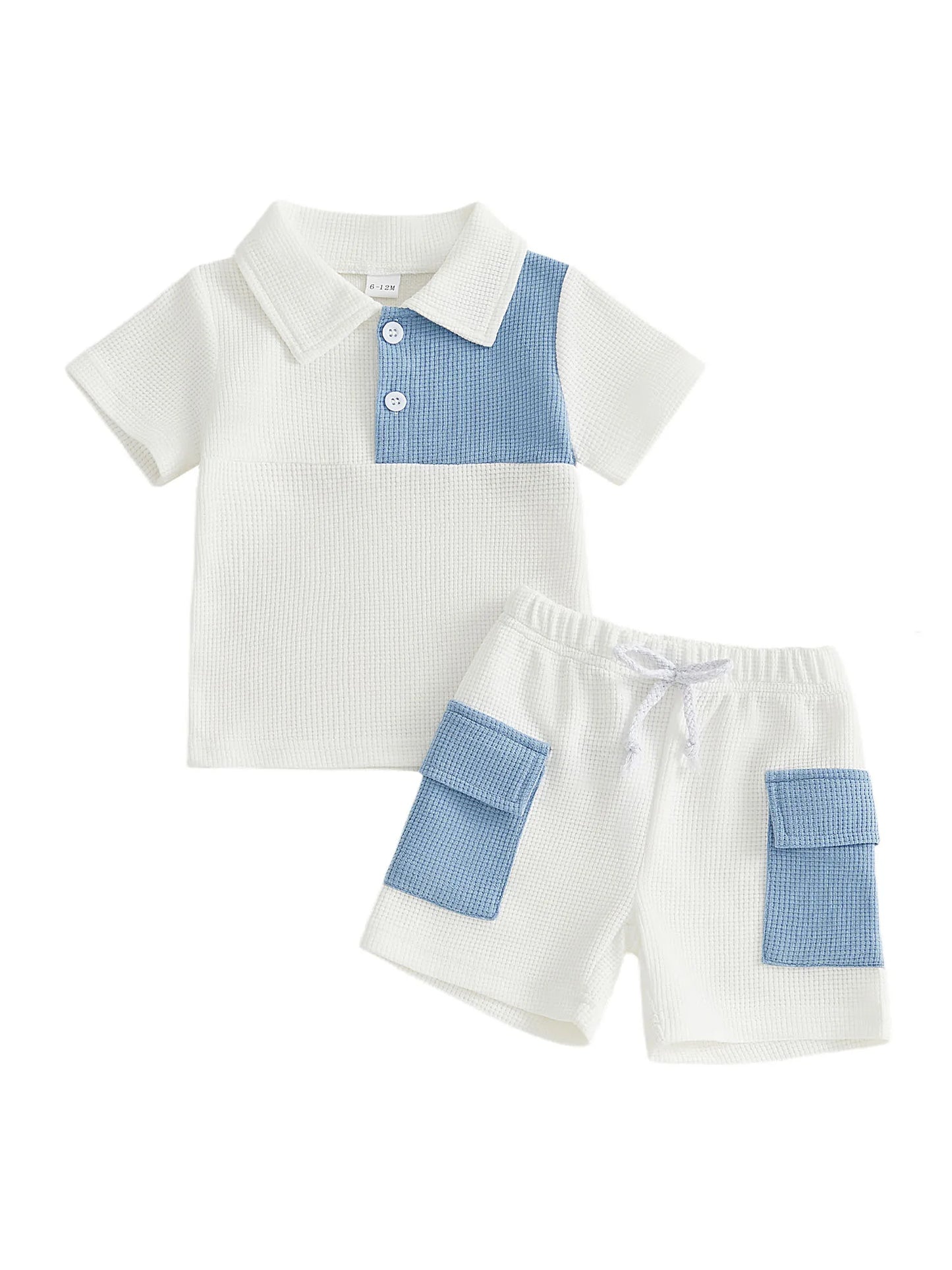 Infant Boy Short Sleeve Shirt And Cargo Shorts Set