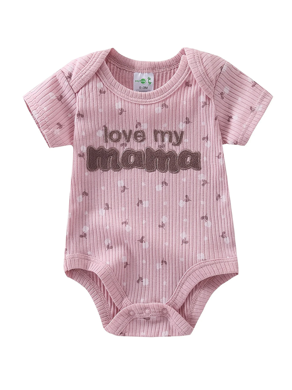 5pcs Set Baby Girl Short Sleeve Spring Summer Triangle 1pc Jumpsuit, Cotton Floral Print Romper, Infant Girl Cute Style Crawling Clothes, Newborn Clothing, Baby Girl Clothing, Infant Apparel, Perfect for Outdoor