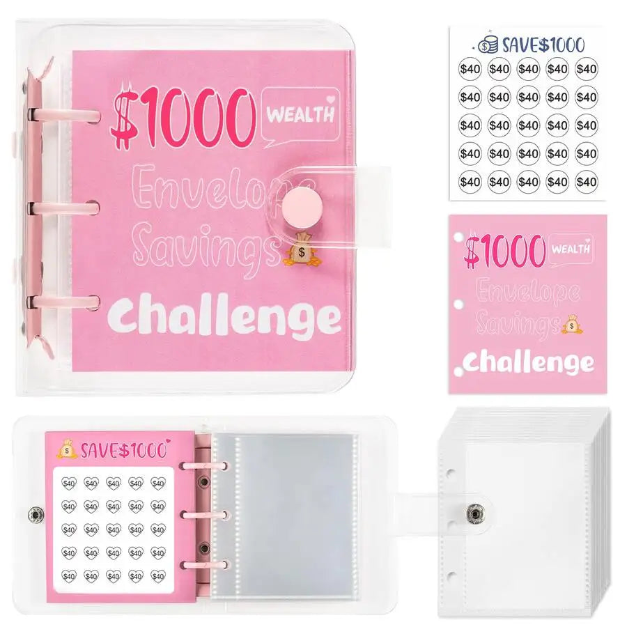 A7 Mini PVC Envelope Savings Challenge Notebook