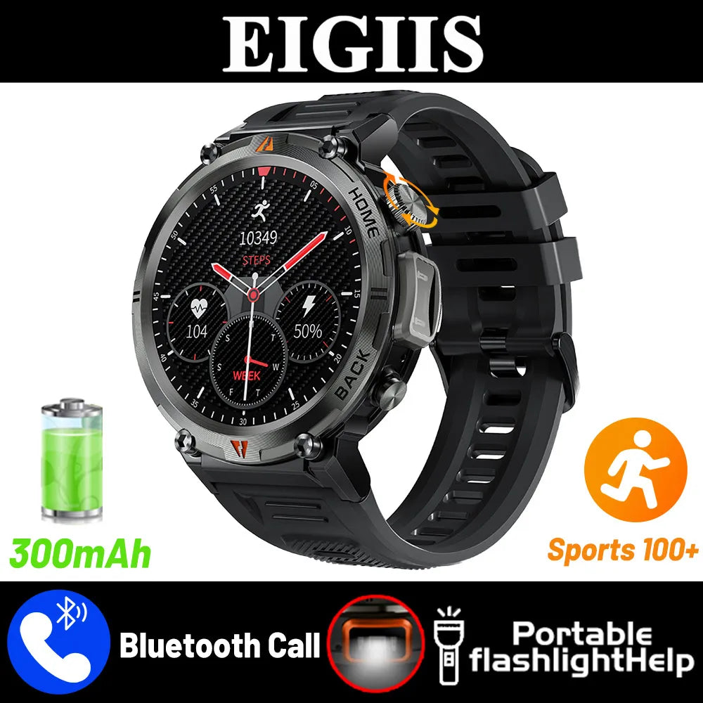EIGIIS KE3 Bluetooth Smartwatch For Men Full Touch Screen HeartRate