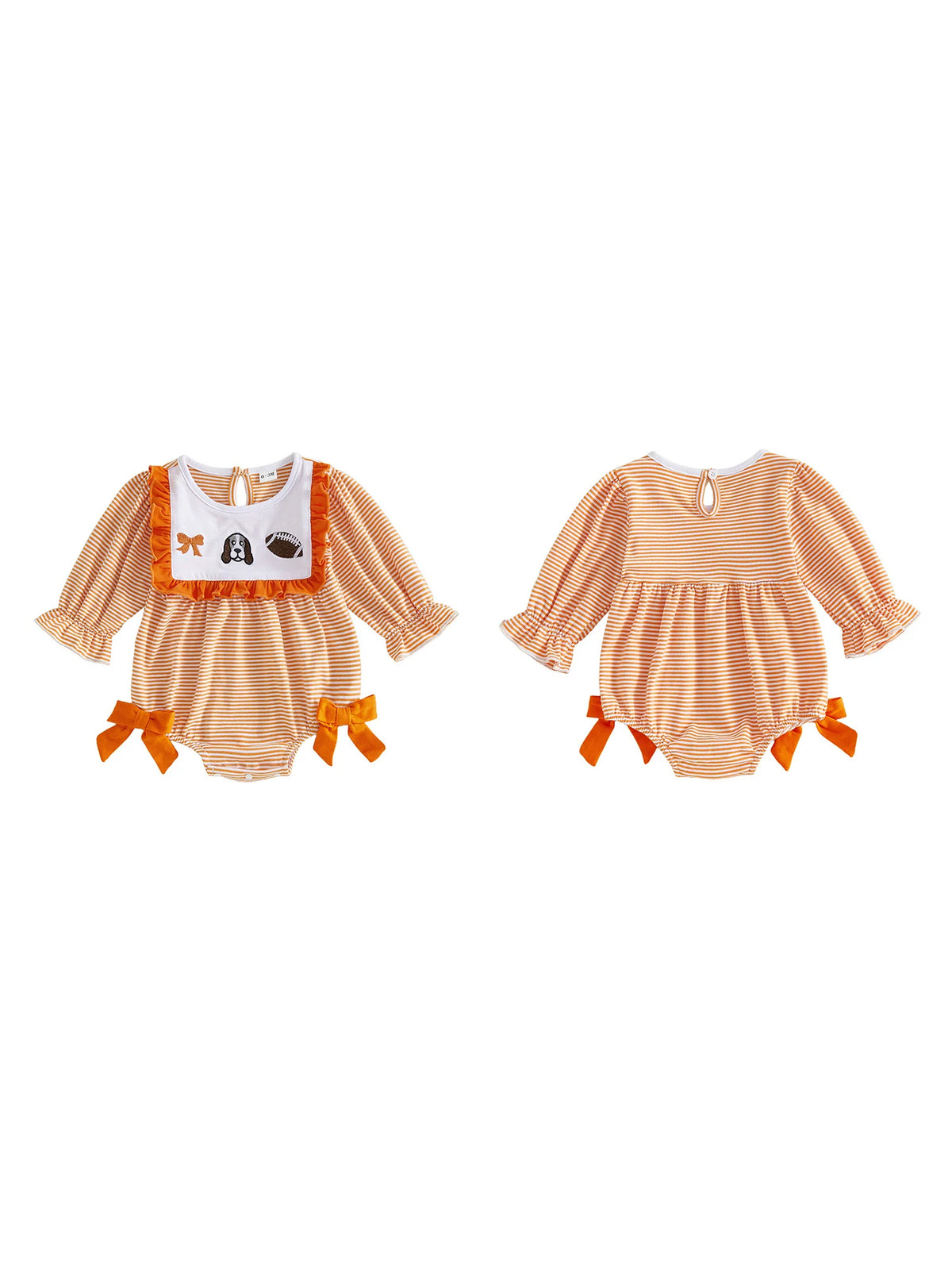 Long Sleeve Ruffled Girl Baby Girl Fall Long Sleeve Fall Cape Romper Stripe Professional Baby Girl Fall