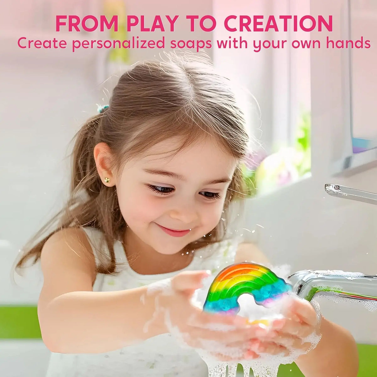 JOYFY Unicorn Soap Making Kit Girl Crafts DIY Project for Kids Birthday Chirstmas Gift STEM Activity Teenage Gifts