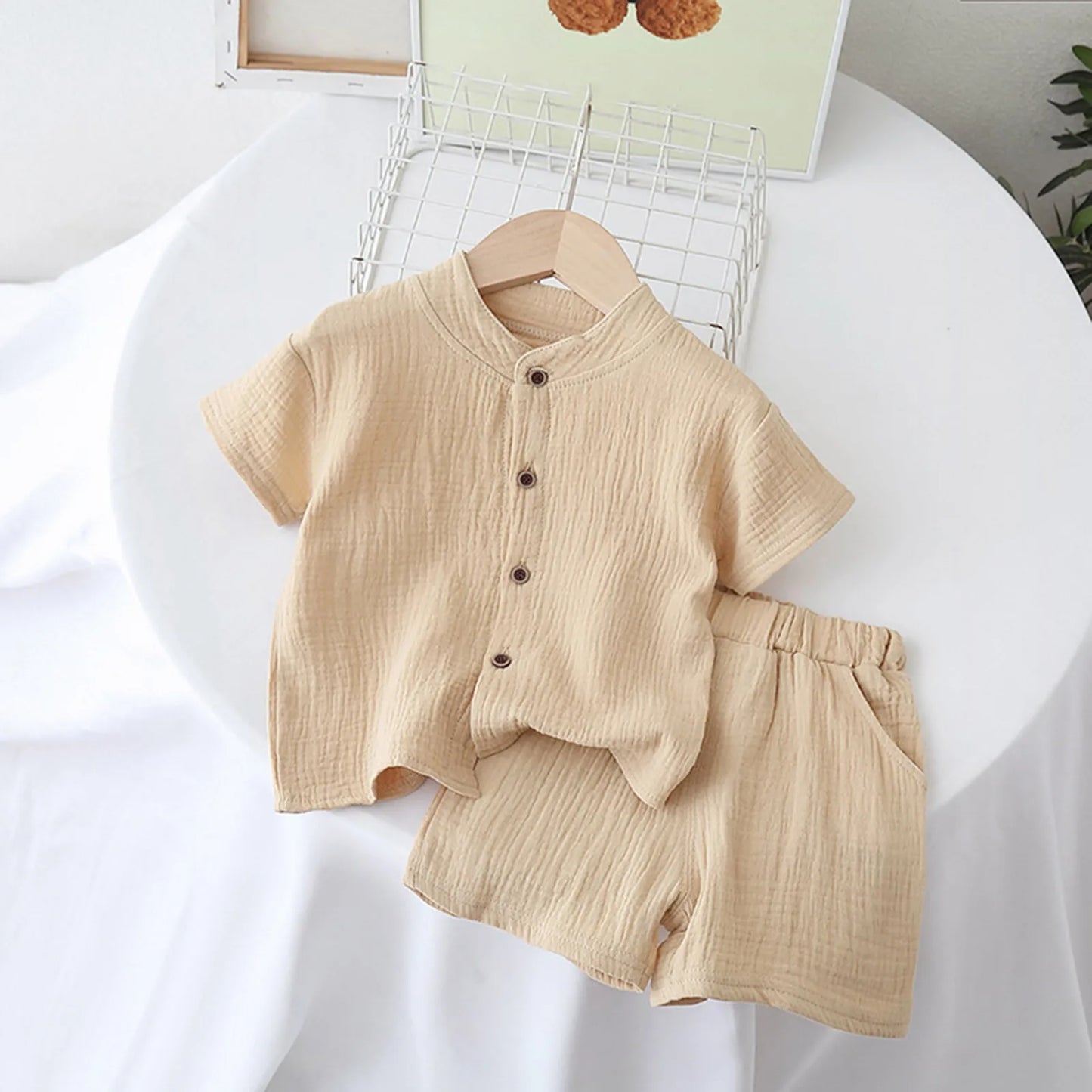 ZOMAXIUJEE Kids Summer Set Outfit For Boys And Girls 4 To 6Y Polyester