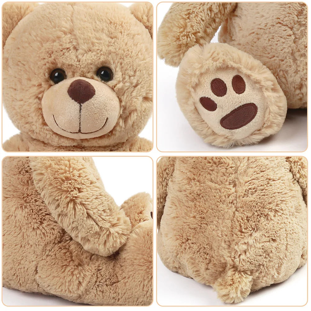 Brown Teddy Bear Plush Toy For Kids Toddlers Gift Safe