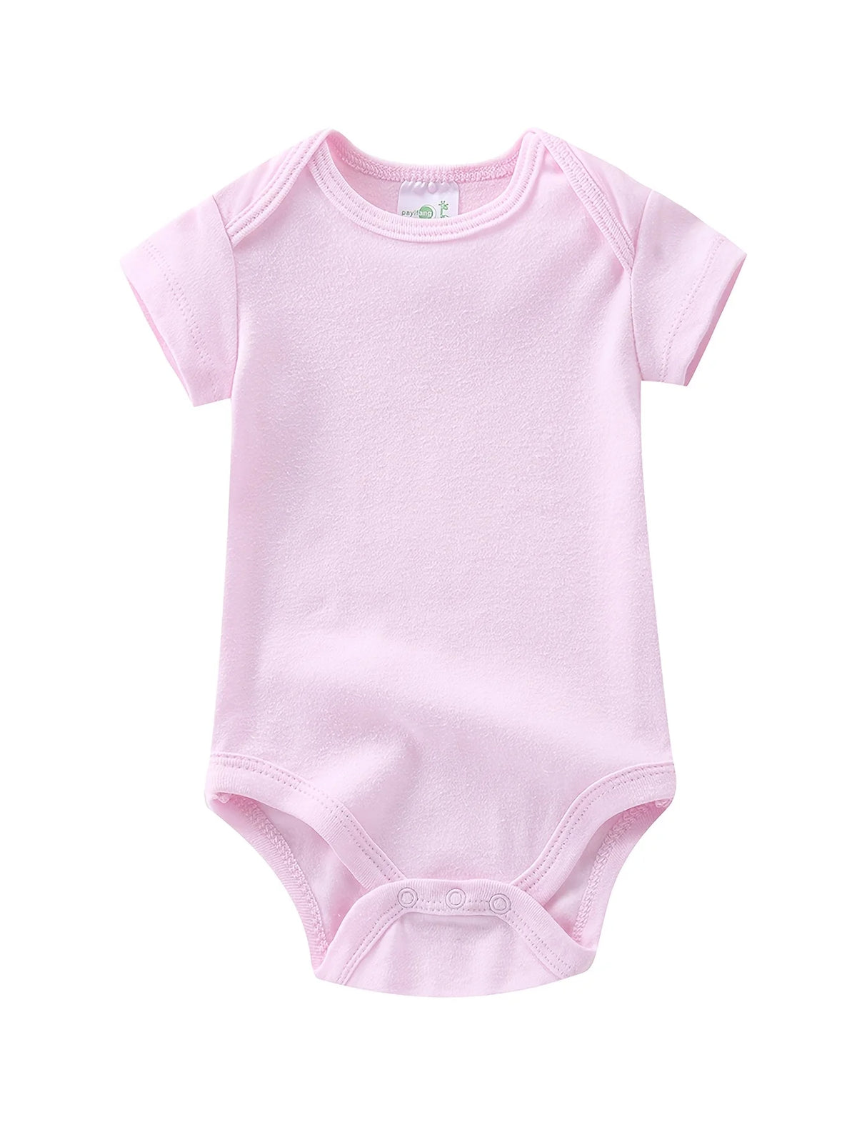 Newborn Baby Girl Short Sleeve Bodysuit 5-pc, Cute Infant One-Piece Romper, Round Neck Summer Outfit, Hospital Essentials, Baby Clothing, for Outdoor
