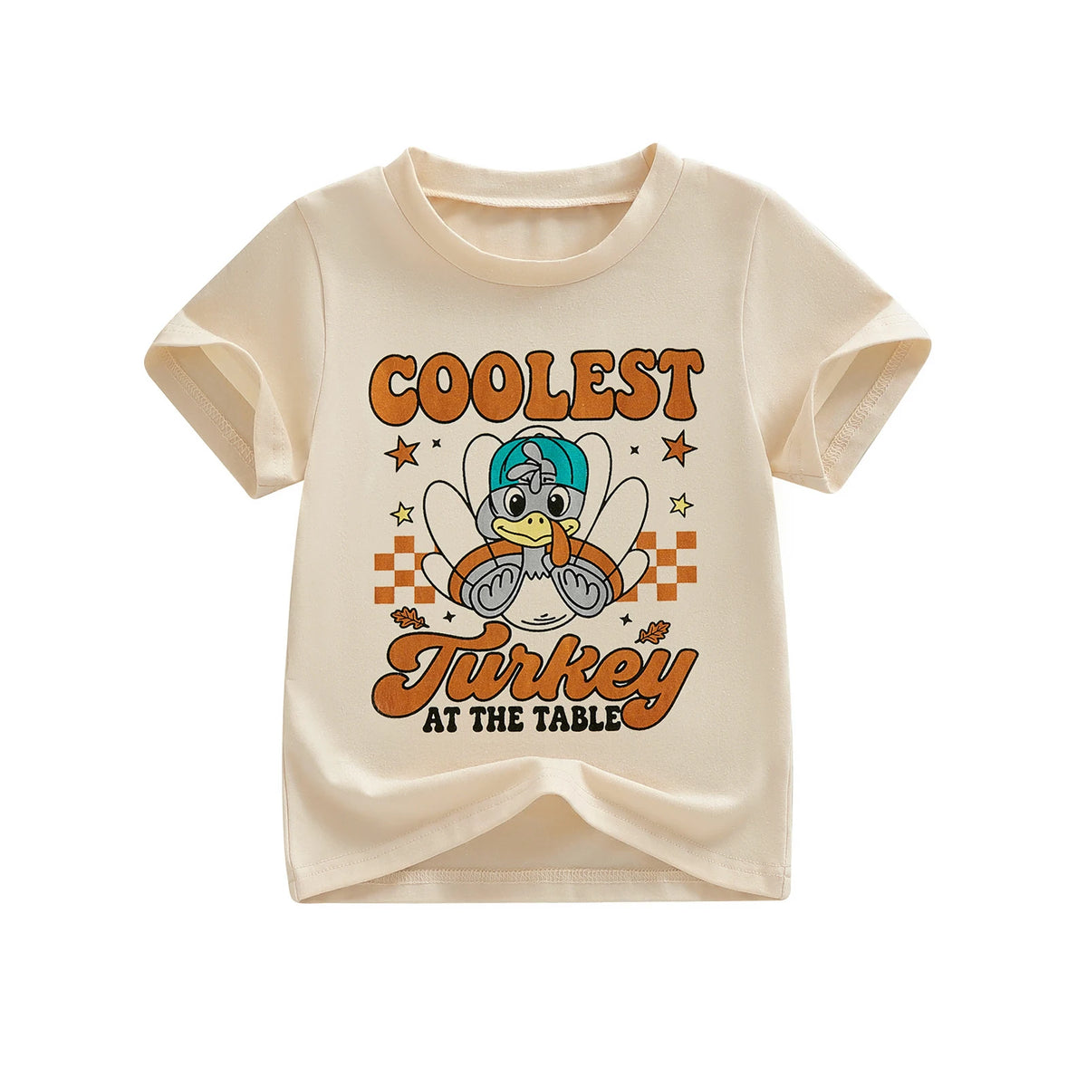 Sleeve Turkey Boys Turkey-Print Thanksgiving Shirt T Print Short Sleeve Sleeve Turkey Toddler Boys Girls