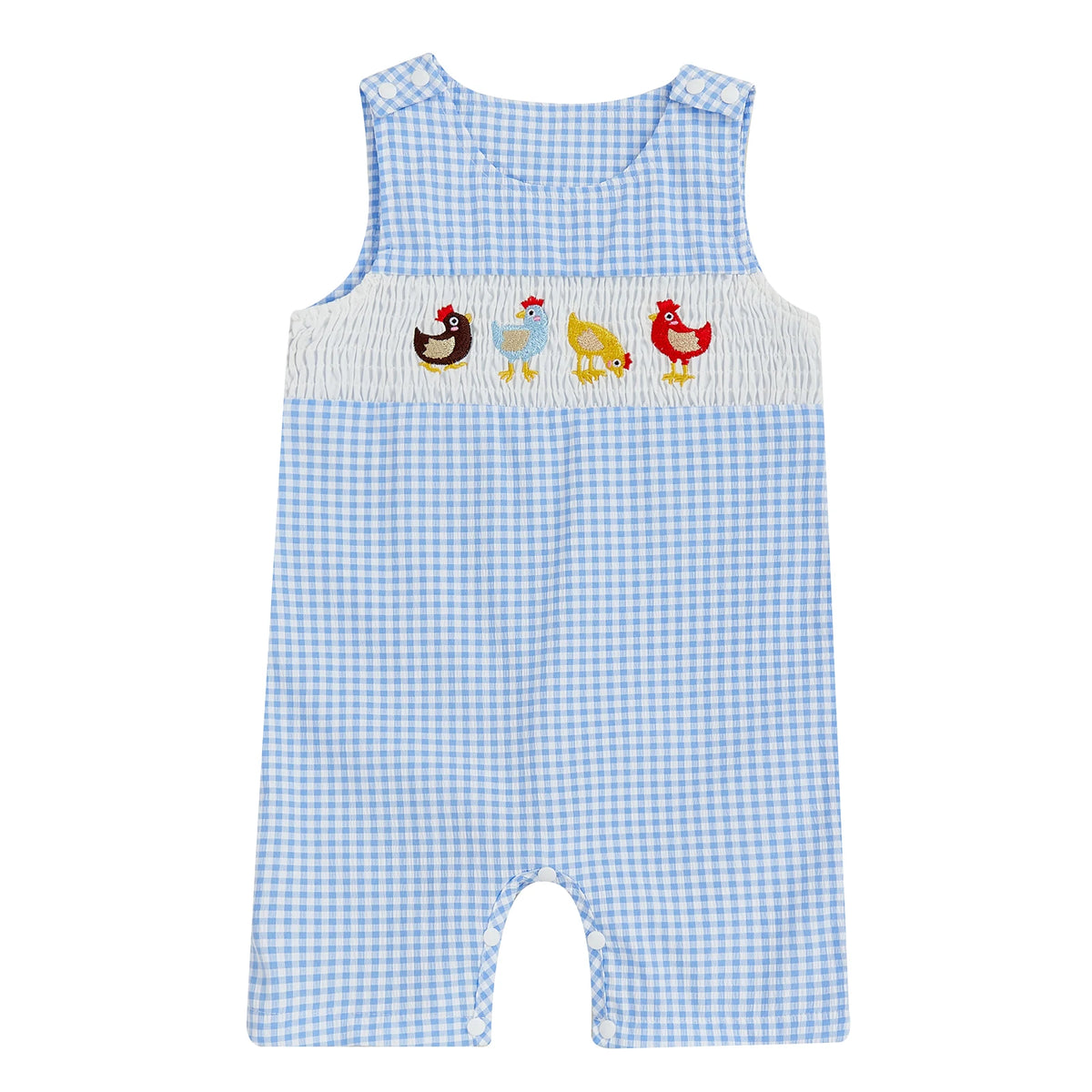 New Baby Boy Romper Cute Embroidered Sleeveless Buttons Short Jumpsuits 2026 Summer Toddler Overalls 0-18M