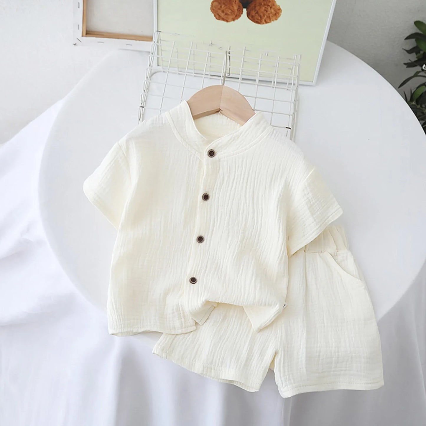 ZOMAXIUJEE Kids Summer Set Outfit For Boys And Girls 4 To 6Y Polyester