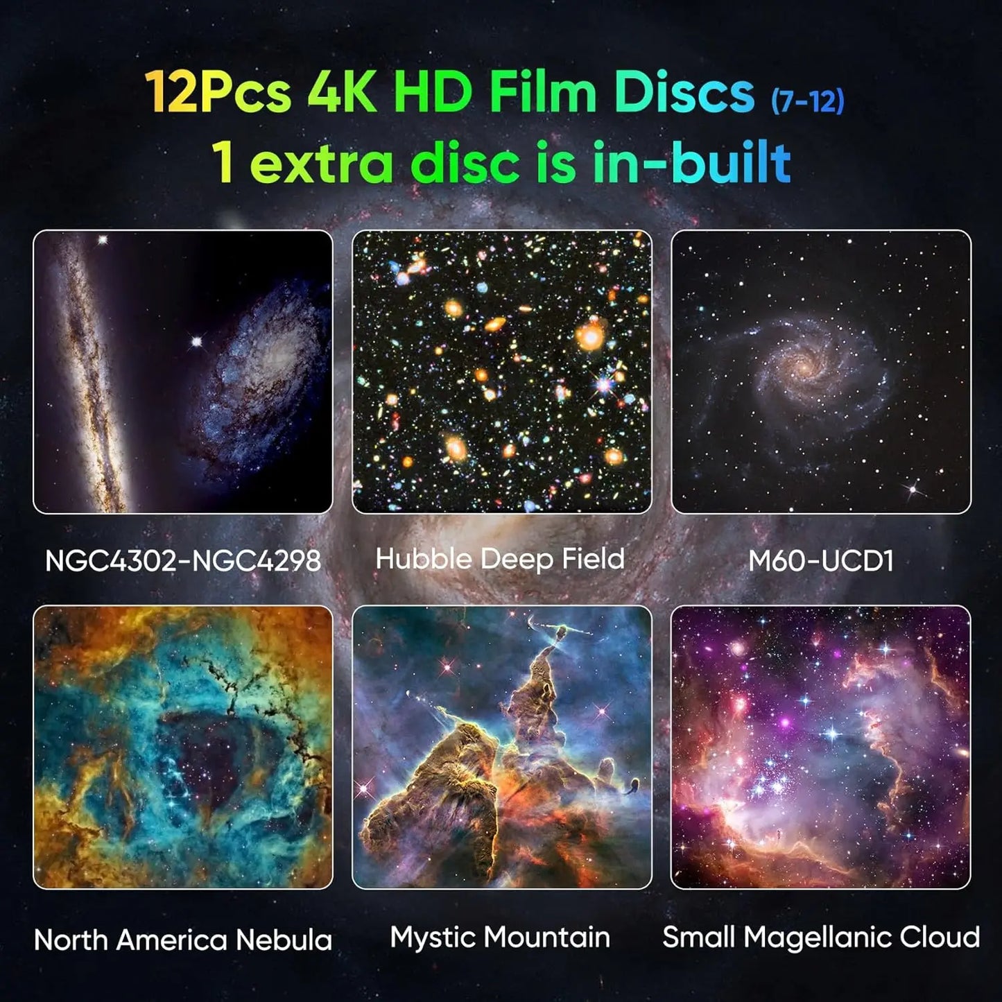 Aiopp Galaxy Projector For Bedroom With HD Star Projection And 13 Film Discs