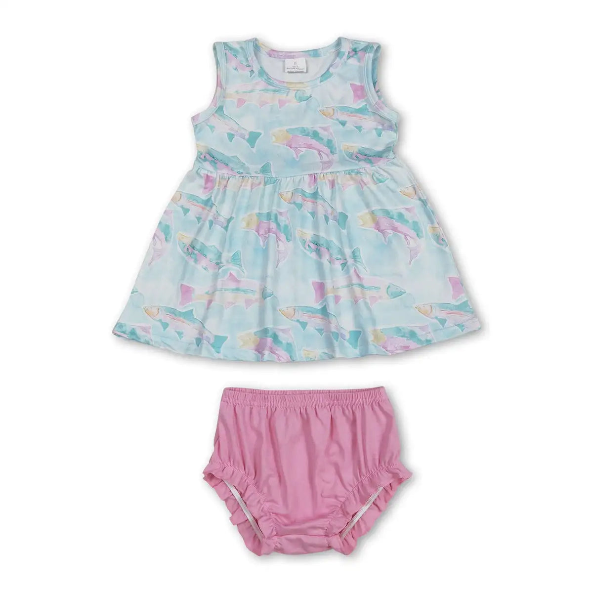 Girls Floral Tunic Top And Bummies Outfit Set For Everyday