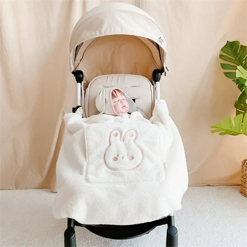 OIMG Winter Fleece Baby Blanket Cloak for Stroller