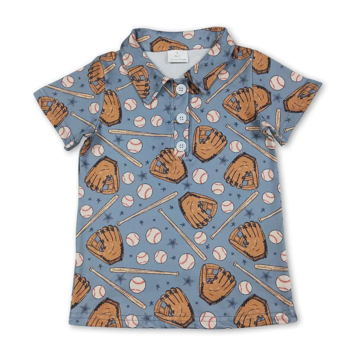 Sibling Baby Boys Short Sleeve Baseball Polo Shirt Top