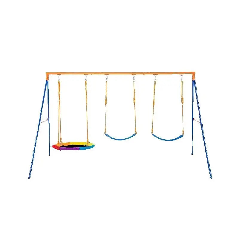 SucceBuy Backyard Swing Set 600 Lbs Capacity With Saucer Seat