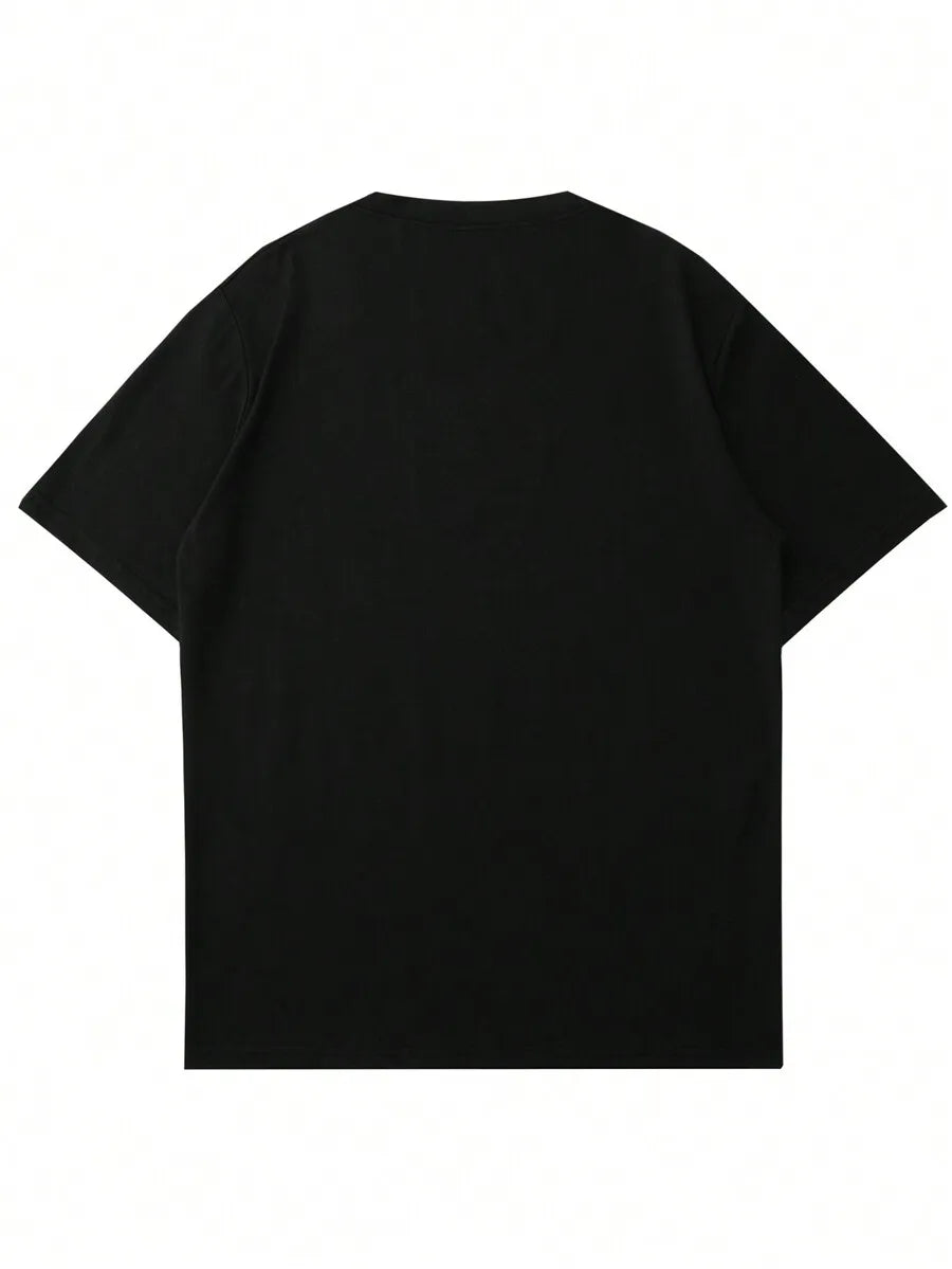 Cotton T-Shirt Girls & Teenagers Students Casual Printed White Crew Neck Short Sleeve T-Shirt Tops, Suitable For Summer
