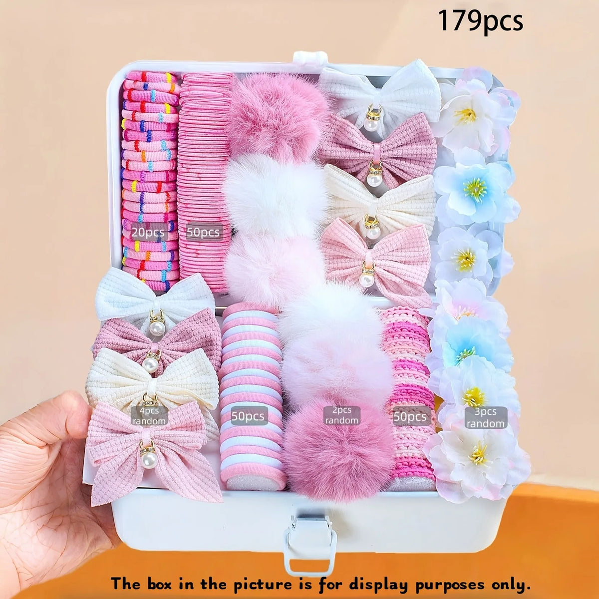 18/546Pcs /1152PCS Bow High Elastic Hair Accessories Set Korean Style Princess Hair Clips, No Hurt Hair Colorful Girls Hair Bands Hair Clips Girls Children No Box