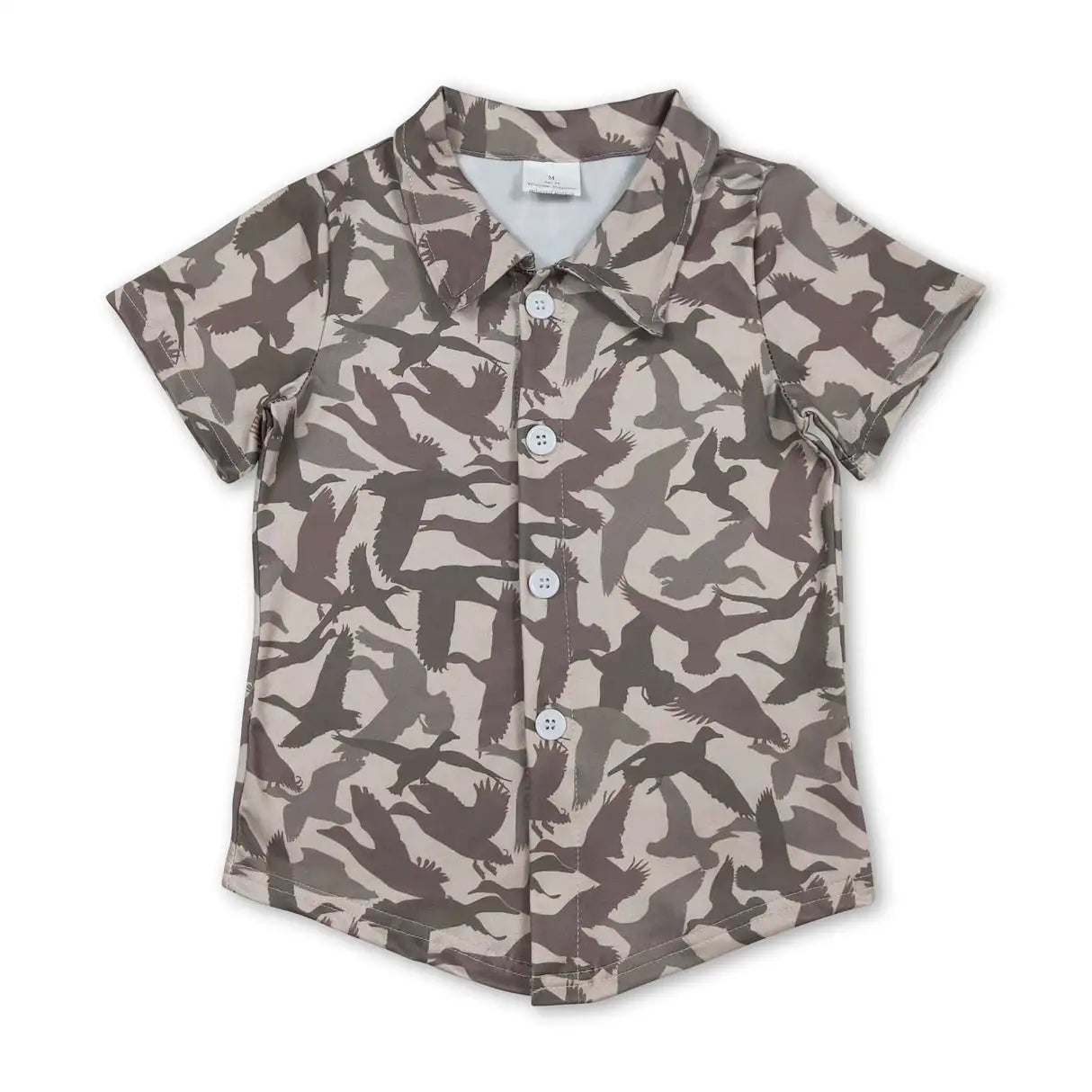 Baby Boys Southern Hunting Camo Short Sleeve Shirt With Button