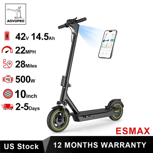 AOVOPRO ESMAX Electric Scooter 500W Folding Smart App