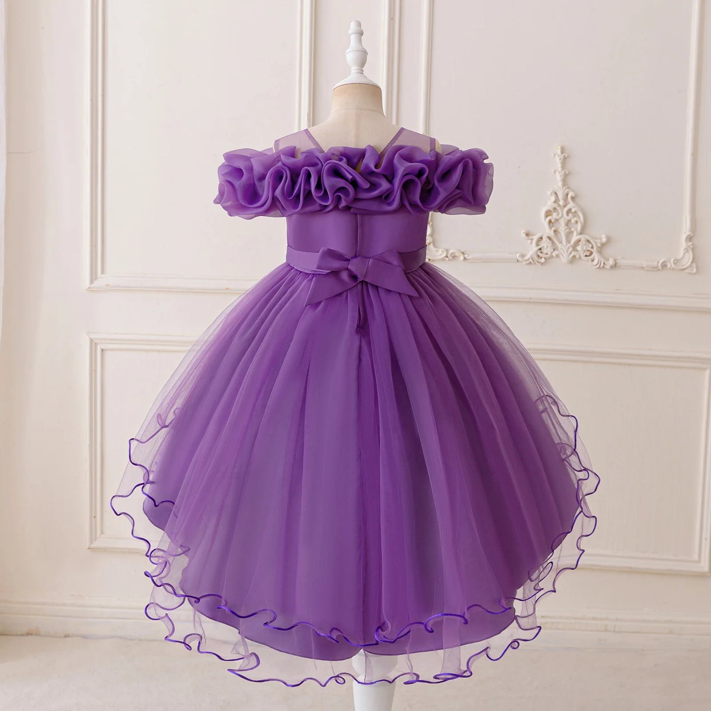 Floral Print Sleeveless Ruffle Tulle Dress for Toddler Girls