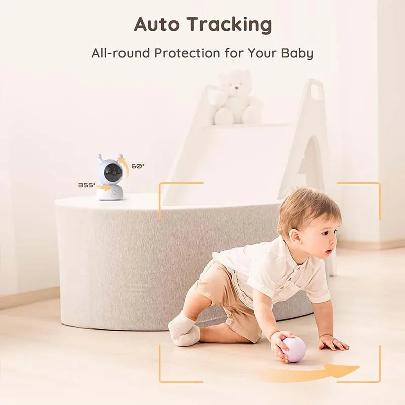 BOIFUN 2K WiFi Baby Monitor Night Vision Two Way Talk