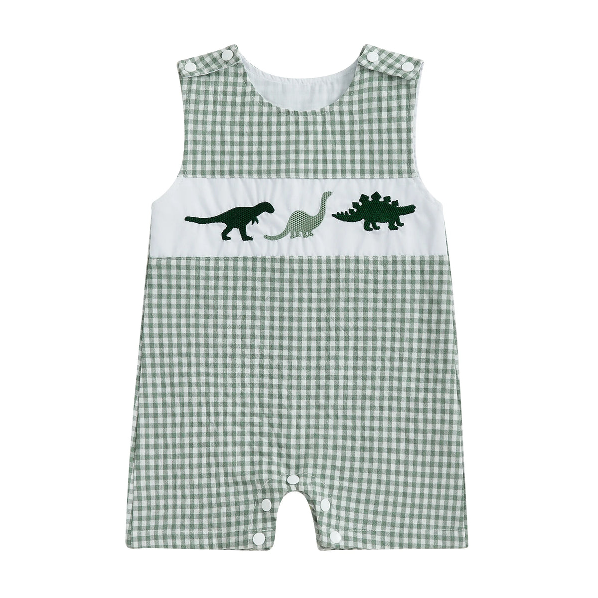 New Baby Boy Romper Cute Embroidered Sleeveless Buttons Short Jumpsuits 2026 Summer Toddler Overalls 0-18M