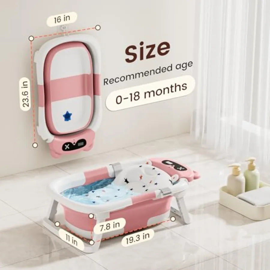 Foldable Baby Bath Tub Newborn To Toddler 0-18 Months