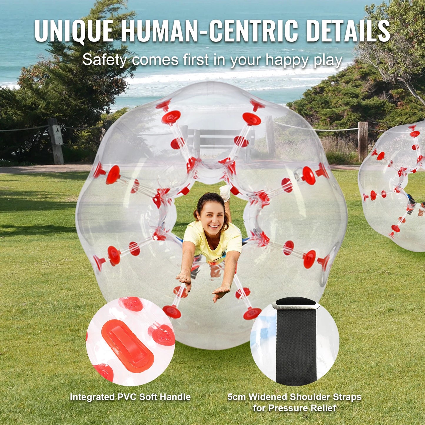 SucceBuy Inflatable PVC Bumper Ball for Outdoor Team Games