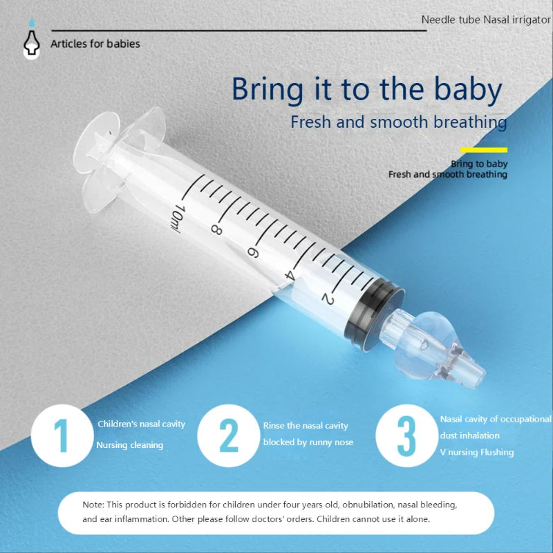 Silicone Baby Nasal Aspirator Syringe For Gentle Nasal Cleaning