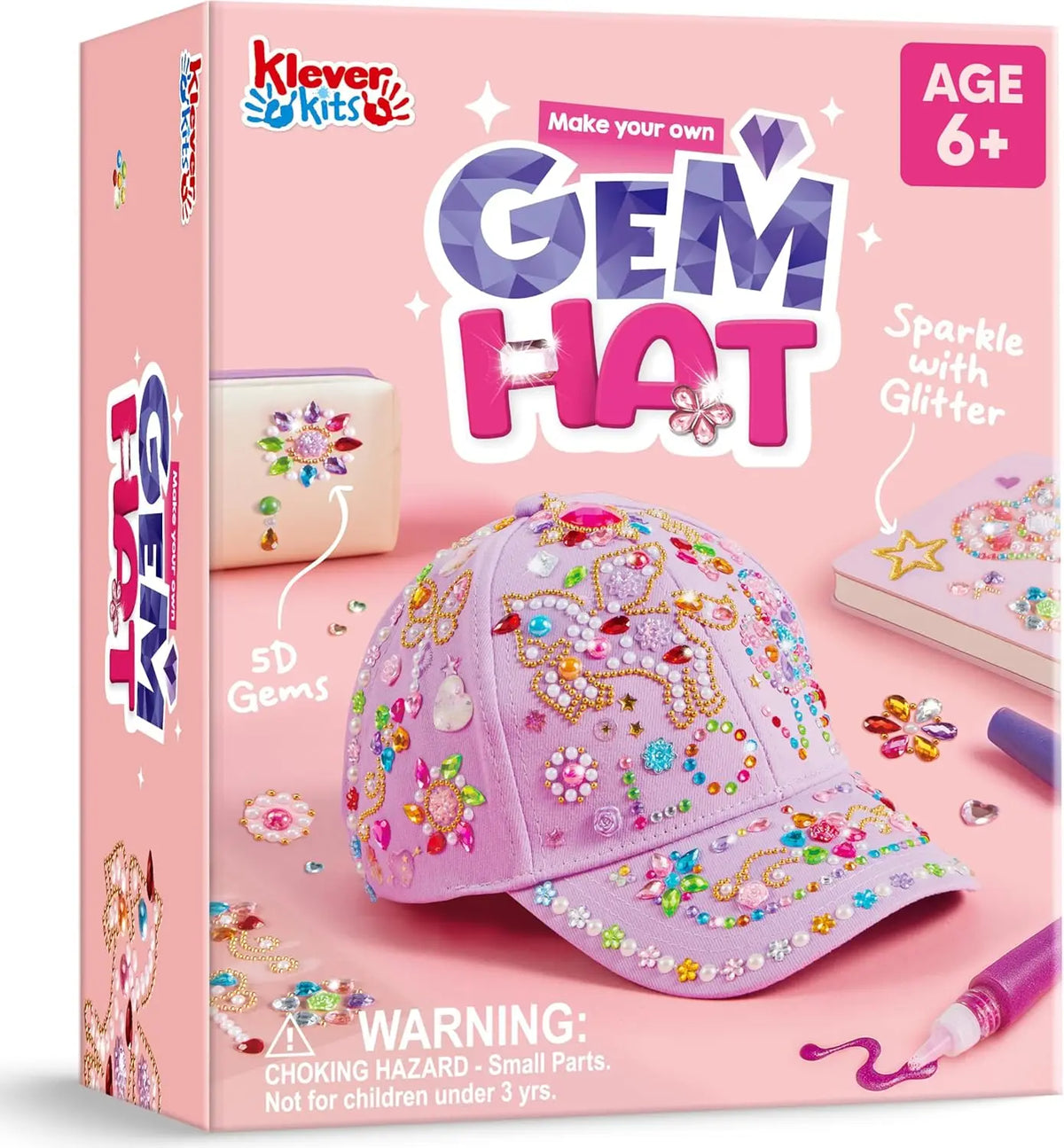 Joyfy Decorate Your Own Baseball Cap Kit With Gem Stickers