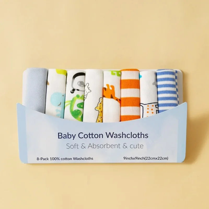 Cotton Newborn Baby Towels Set Washcloths For Nursing And Saliva