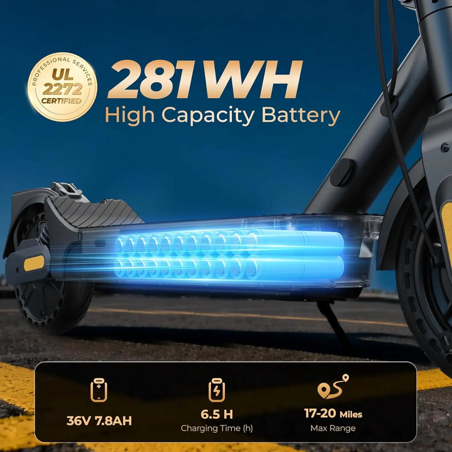 HeroPick 500W Electric Scooter E8 Pro Foldable with 20-Mile Range