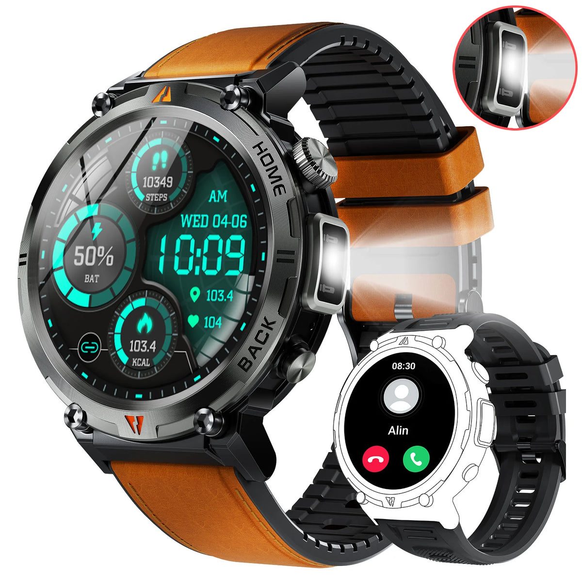 EIGIIS KE3 Bluetooth Smartwatch For Men Full Touch Screen HeartRate