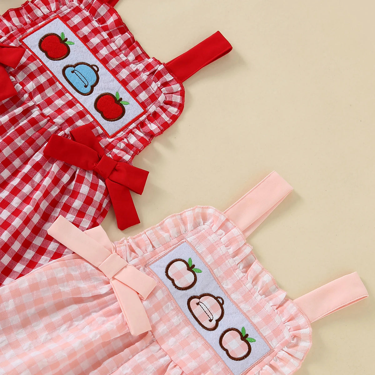 Pudcoco Toddler Girls Plaid Sleeveless Bell Bottom Overalls