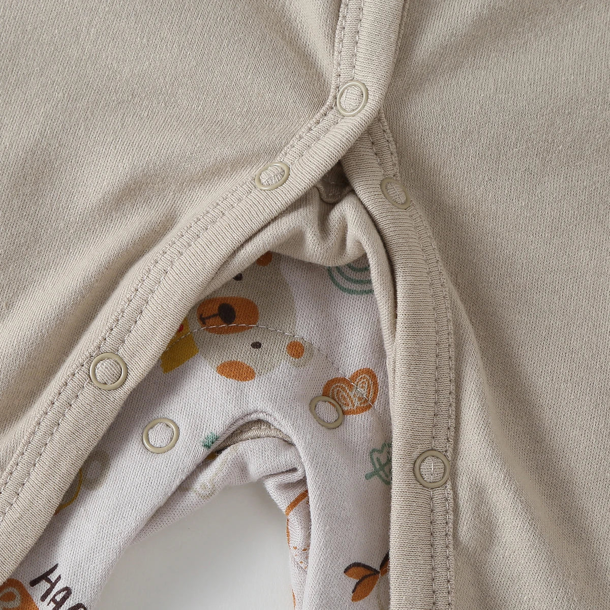 2pcs Zip Footed Rompers for Baby Boys, Dark Bear Pattern Long Sleeve Onesies, Daily Wear Newborn Must-Haves, for Outdoor