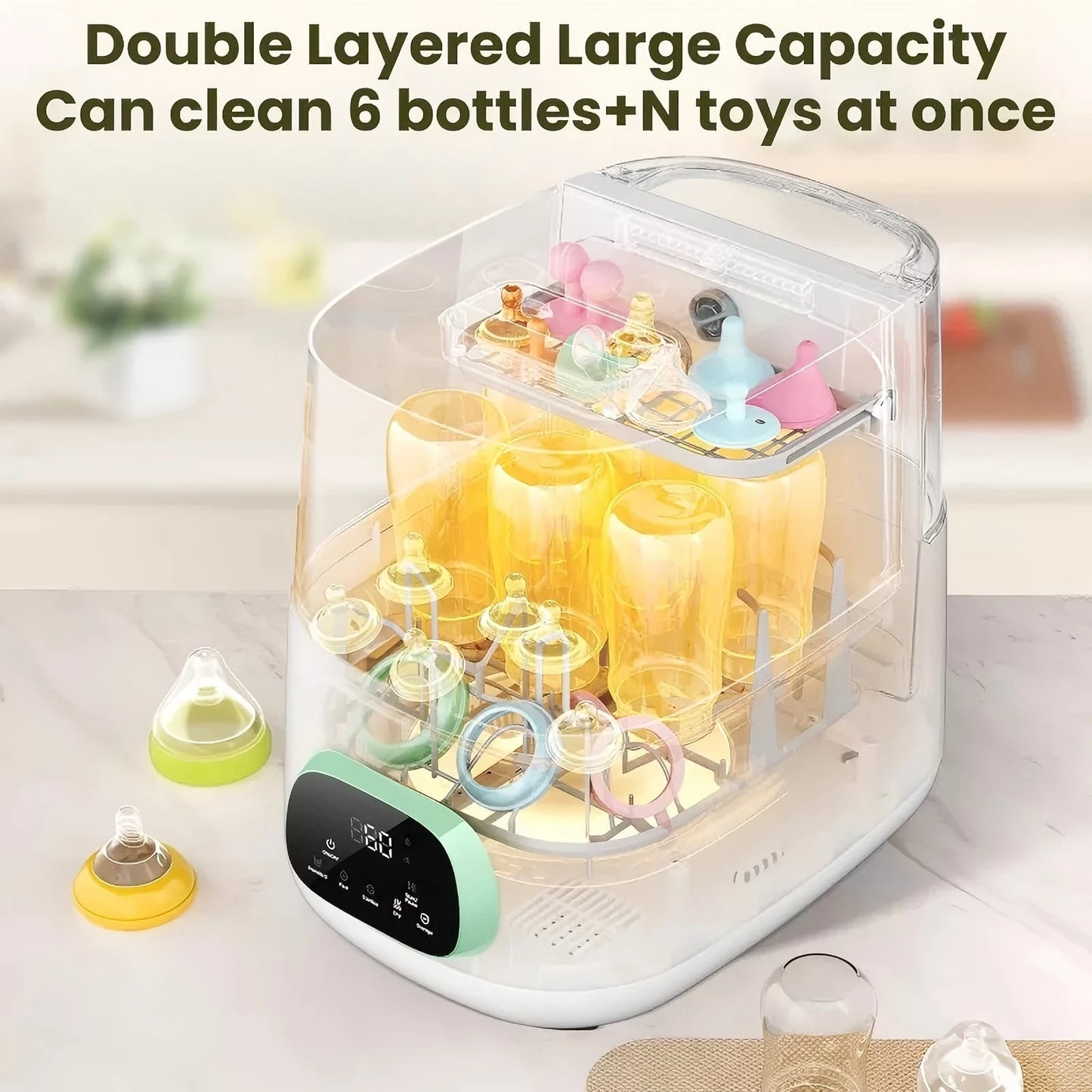 Baby Bottle Washer Four In One Automatic Cleaner Sanitize Dry