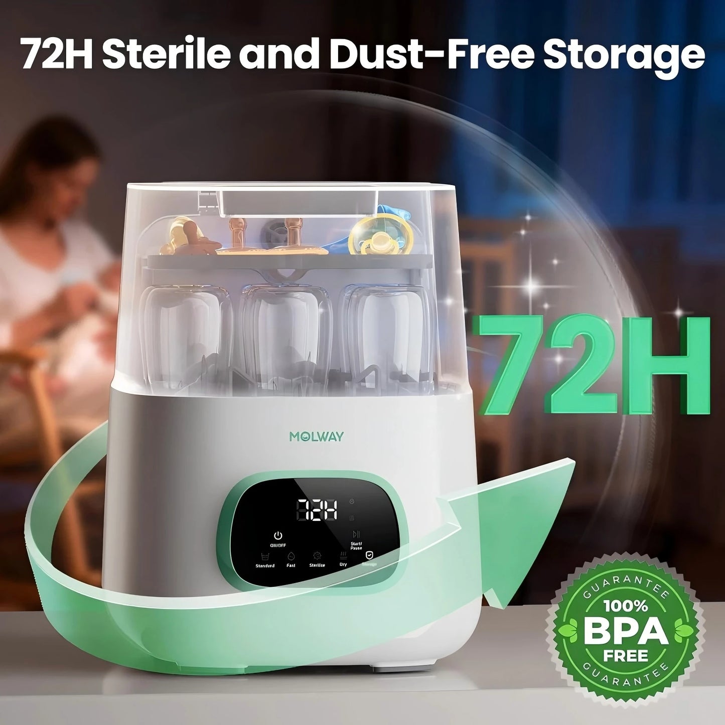 Baby Bottle Washer Four In One Automatic Cleaner Sanitize Dry
