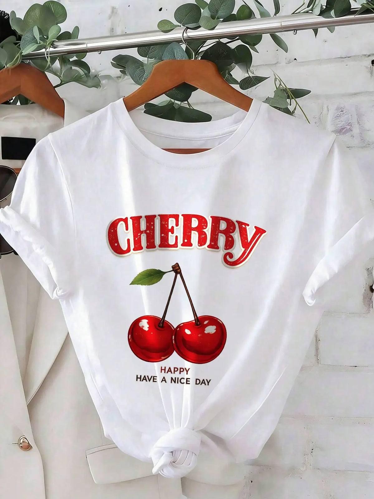1 Pack Girls Casual Printed Crew Neck Short Sleeve T-Shirt Summer Student Youth Clothing