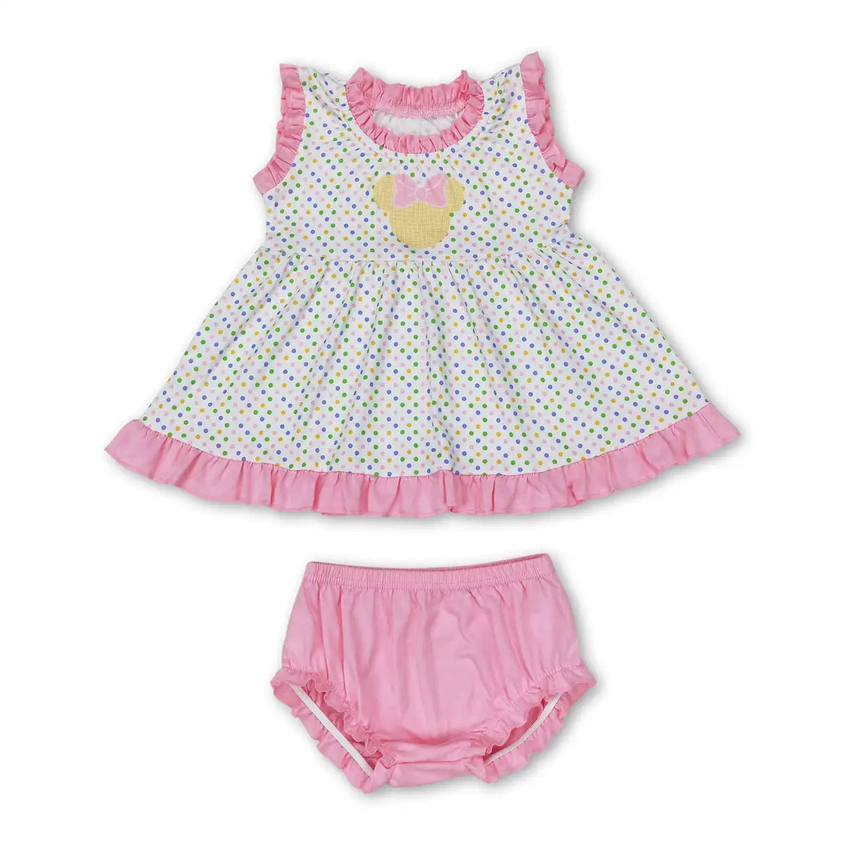 Girls Floral Tunic Top And Bummies Outfit Set For Everyday
