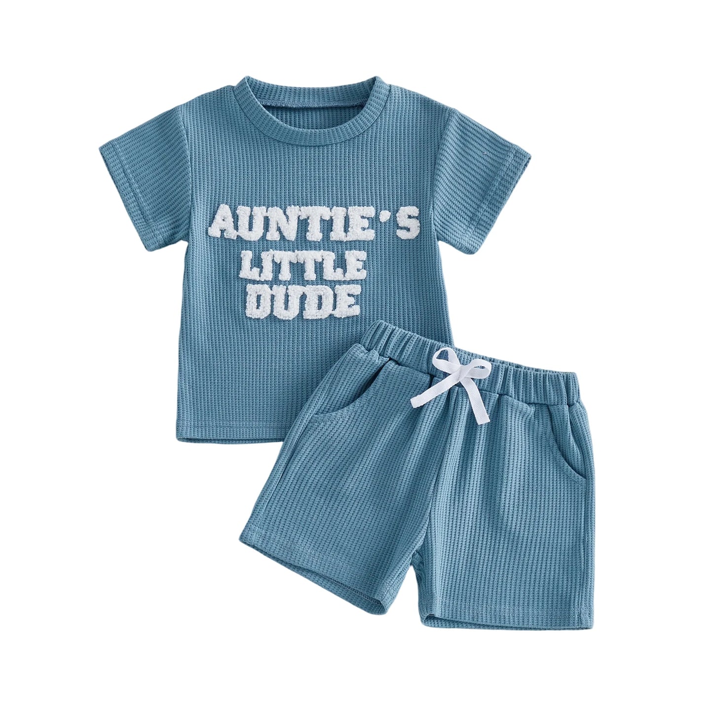 Infant Girls Embroidered Letter Tee And Matching Shorts Set