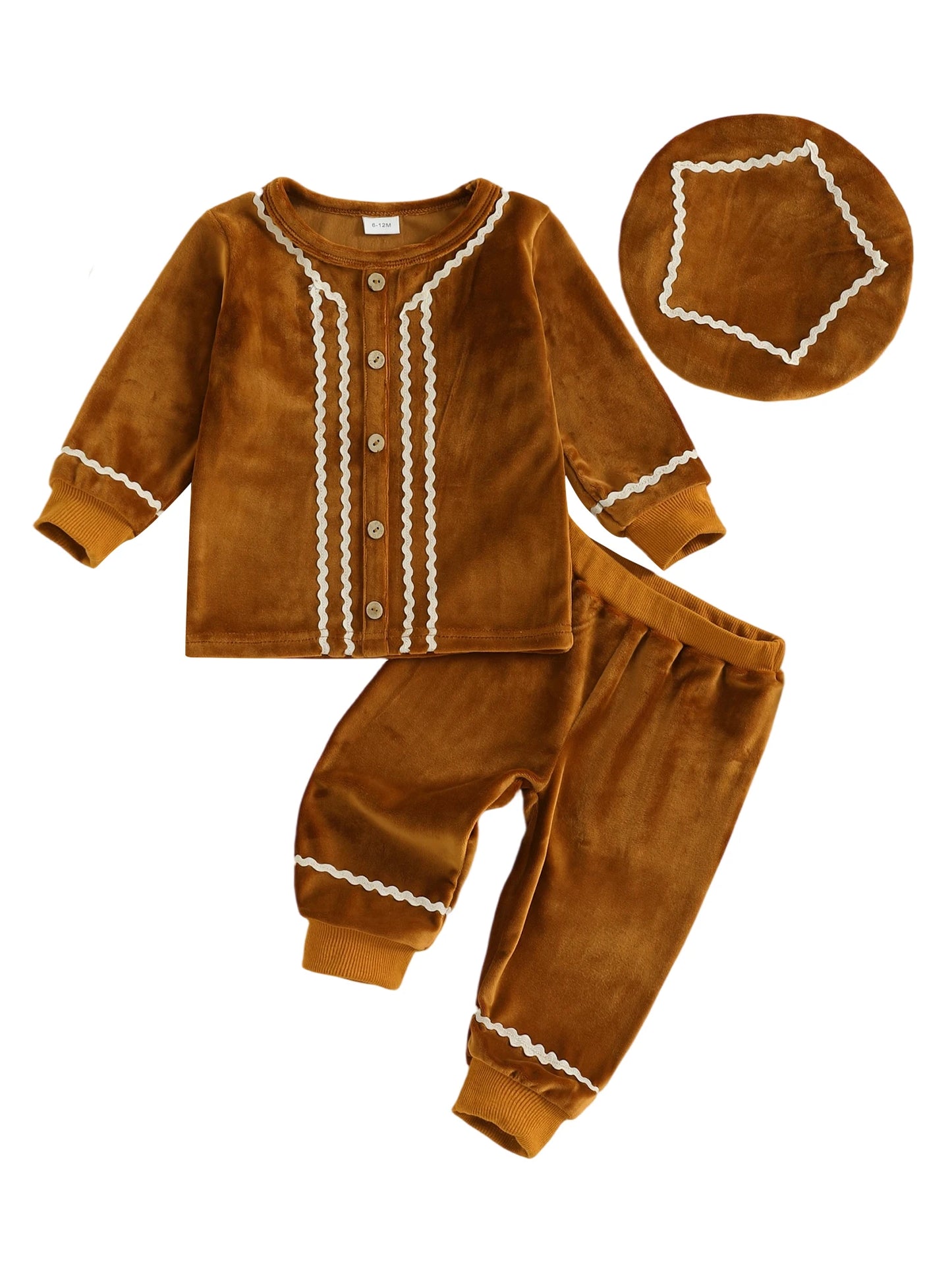 Toddler Christmas Outfit Set Santa Costume With Hat Baby Boy