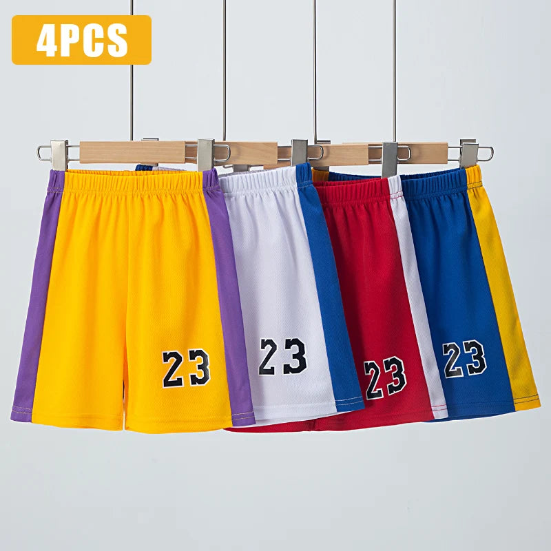 Summer Quick Dry Kids Sports Suit Set Vest And Shorts