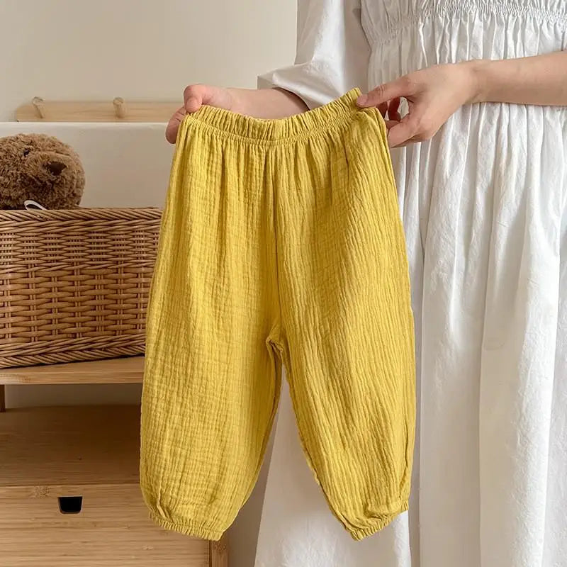 Kids Anti Mosquito Pants Unisex Lightweight Polyester Elastic Waist