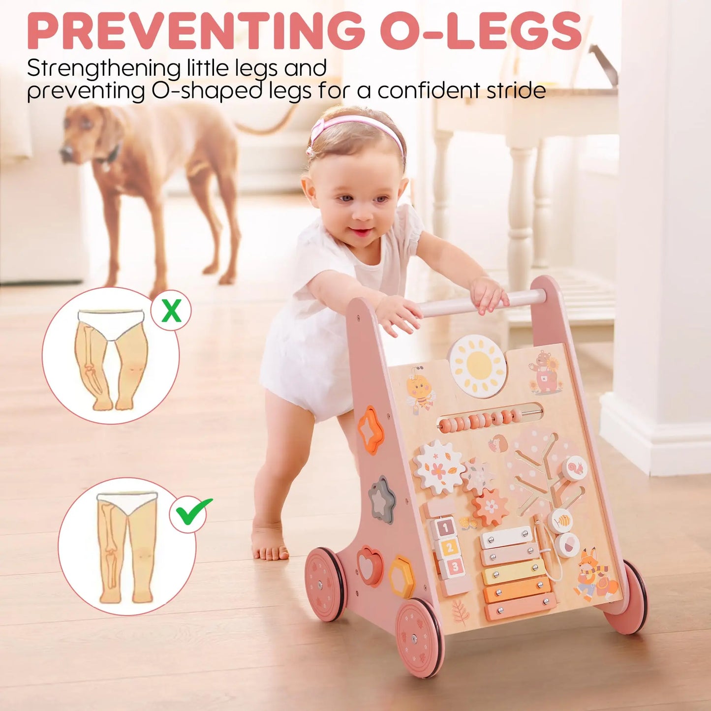 Robotime Robud Wooden Baby Walker With Activity Center