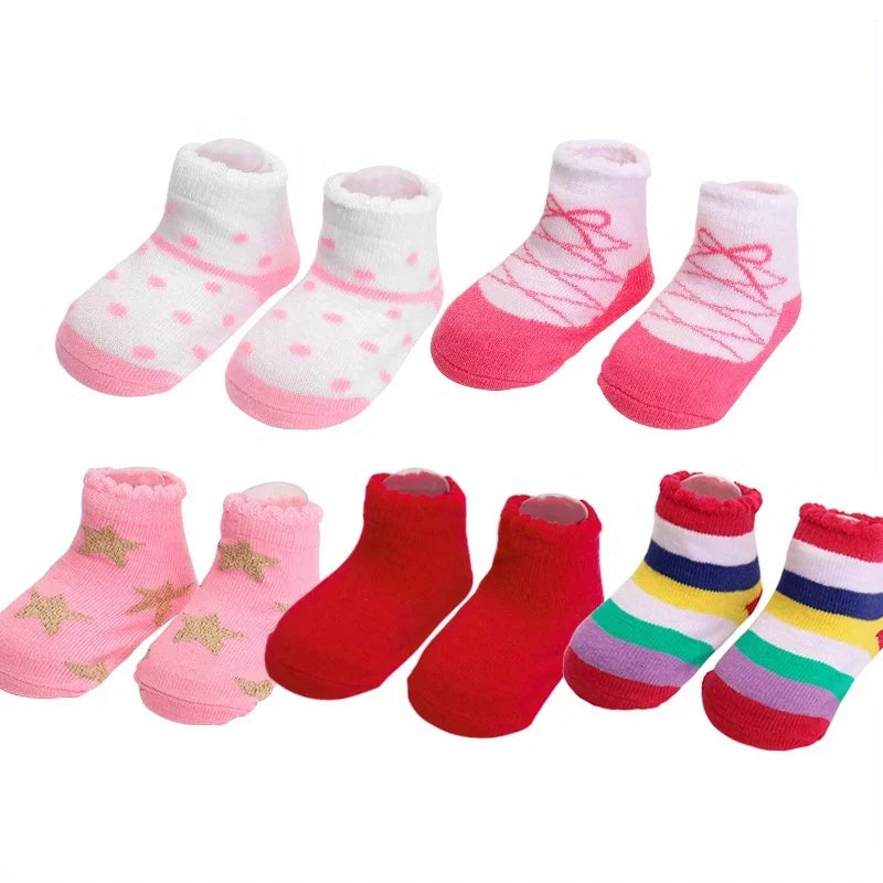 Kids Non Slip Cotton Socks for Babies and Toddlers Print