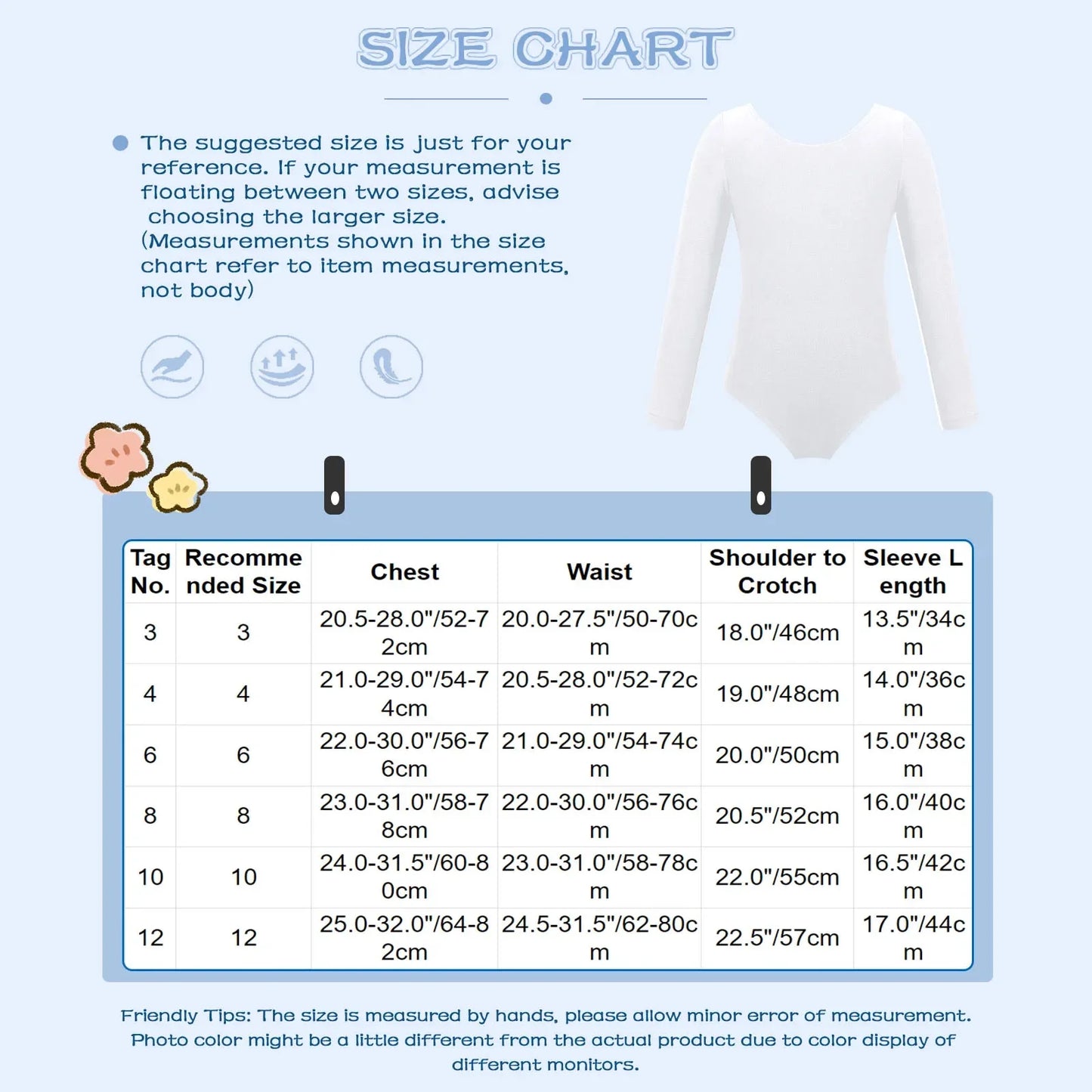 Girls Ballet Leotard Long Sleeve Bodysuit For Dance