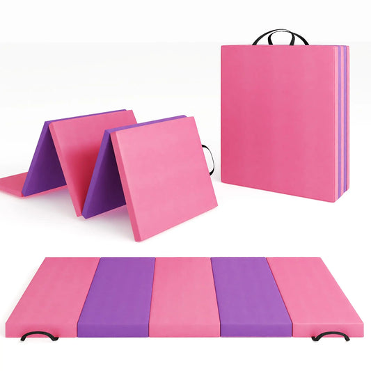 HiMISS Gymnastics Mat 4 Fold Tumbling Mat For Home Gym